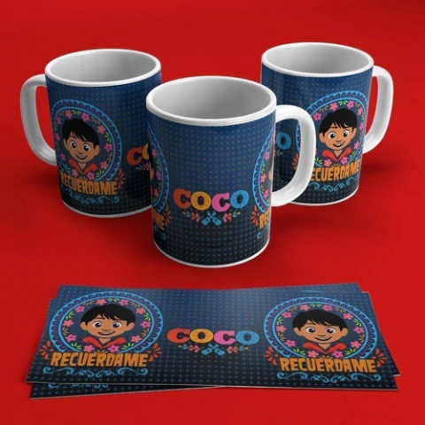 Plantillas Sublimación Tazas Infantiles Coco - comprar online