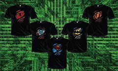 Plantillas Sublimación Vectores Poleras - Torso Superheroes - comprar online