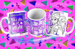 20 Plantillas Sublimación Tazas Infantiles Para Pintar Vol.1