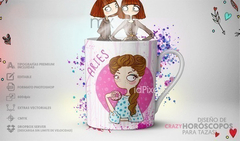 Plantillas Sublimación Tazas - Horóscopo Loco