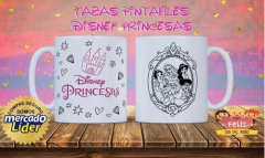 20 Plantillas Sublimación P/ Pintar Princesas Disney