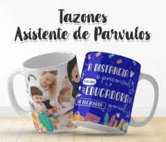 Plantillas Sublimación Tazas - Asistente Parvulos 3 - PlantillasyVectores