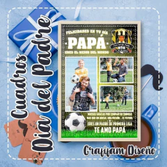 Kit Imprimible Cuadros Día Del Padre Fútbol | Editables Psd - tienda online
