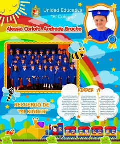 Kit Imprimible Cuadros Diplomas Graduación Kinder / Básica - PlantillasyVectores