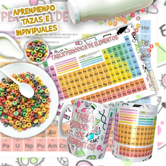 Plantillas Sublimación Tazas + Individual Tabla Multiplicar