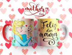 Plantillas Sublimación Tazas + Cojines Madre Princesas - PlantillasyVectores