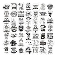 +5000 Vectores Frases Para Sublimación Vinilo Serigrafía - comprar online