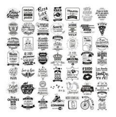+5000 Vectores Frases Para Sublimación Vinilo Serigrafía - comprar online