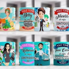 Imagen de +100 Plantillas De Sublimación Tazas Aquí Toma Profesiones
