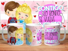 Plantillas Sublimación Tazas Día Del Amor Princesas Disney - PlantillasyVectores