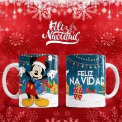 Plantillas Sublimación Tazas Mickey Navidad - PlantillasyVectores