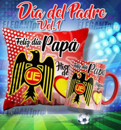 Imagen de Plantillas Sublimación Padre Tazas + Cojines Fútbol Chileno