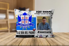 Plantillas Sublimación Cojines - Día Del Padre Futbol Chile - PlantillasyVectores