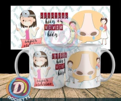 Plantillas Sublimación Tazas - Profesiones Medicas Vol.2 en internet