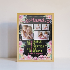 Kit Imprimible Cuadros Día Madre Pizarra | Editables Ppt