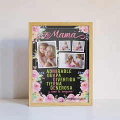 Kit Imprimible Cuadros Día Madre Pizarra | Editables Ppt