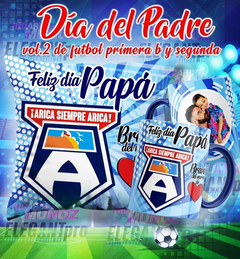 Plantillas Sublimar Padre Tazas + Cojín Fútbol Chile 1ra B - PlantillasyVectores