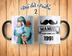 Plantillas Sublimación Tazas Día Del Padre E Hijo Duos Vol.2