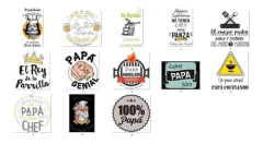Pack Vectores Sublimación Delantal | Día Del Padre - comprar online