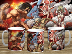 20 Plantillas Sublimación Tazas | Attack On Titan Vol.1