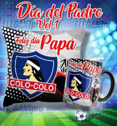Plantillas Sublimación Padre Tazas + Cojines Fútbol Chileno