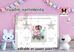 Kit Imprimible Cuadros Bebé Nacimiento V4 | Editables Ppt - comprar online
