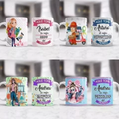 +100 Plantillas De Sublimación Tazas Aquí Toma Profesiones en internet