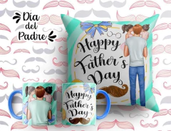 Plantillas Sublimación Cojines + Tazas Día Del Padre Duos en internet