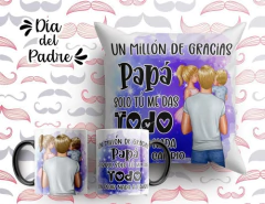 Plantillas Sublimación Cojines + Tazas Día Del Padre Duos - tienda online