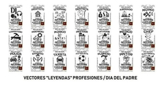 Profesiones Padre | Vectores Sublimación Leyendas