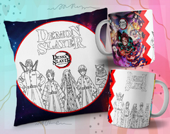 Plantillas Cojines + Tazas Infantiles P/ Pintar V3