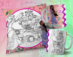 Plantillas Cojines + Tazas Infantiles P/ Pintar V4 - comprar online