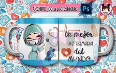 Plantillas Para Tazas La Mejor Enfermera del Mundo - tienda online