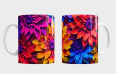Plantillas Tazas 3D Flores en internet