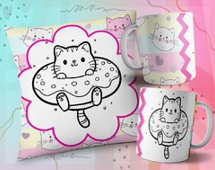 Plantillas Cojines + Tazas Infantiles P/ Pintar V3 - PlantillasyVectores