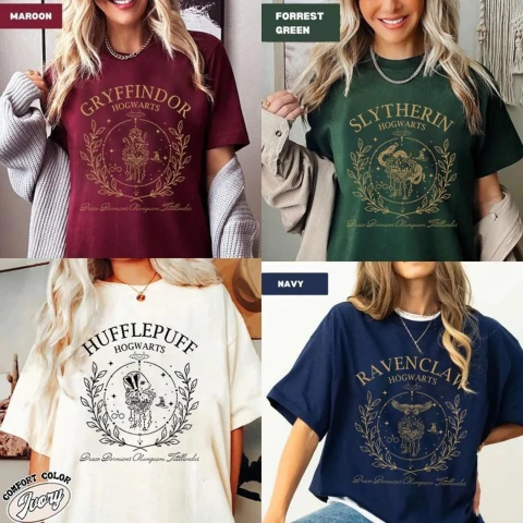 Plantillas Para Poleras Harry Potter | Casas de Hogwarts - (copia)