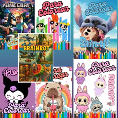 Kit Imprimible x7 Libros Para Pintar en Tendencia - comprar online