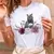 Plantillas Poleras Mujer Mascotas Flores - comprar online