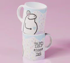 Plantillas Sublimación Tazas Flork Madre / Aquí toma - PlantillasyVectores