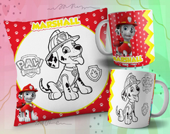 Plantillas Cojines + Tazas Infantiles P/ Pintar V3 - PlantillasyVectores