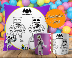 Imagen de Plantillas Cojines + Tazas Infantiles P/ Pintar V2