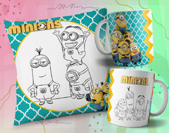 Plantillas Cojines + Tazas Infantiles P/ Pintar V3 - tienda online