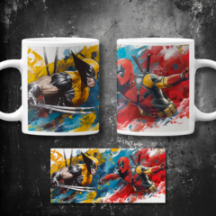 Plantillas Tazas Deadpool + Wolverine - PlantillasyVectores