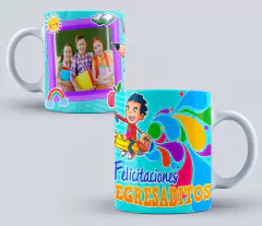 Plantillas Sublimación Tazas Graduación Primaria / Kinder - PlantillasyVectores