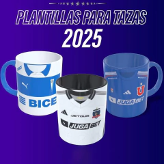 Plantillas Para Tazas Fútbol Chileno 2025 - comprar online
