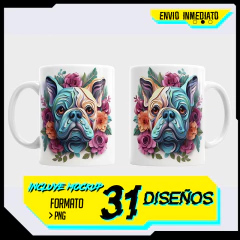 Plantillas Tazas 3D Perros de Raza