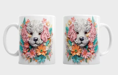 Plantillas Tazas 3D Perros de Raza - PlantillasyVectores