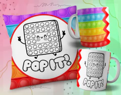 Plantillas Cojines + Tazas Infantiles P/ Pintar V3 - PlantillasyVectores