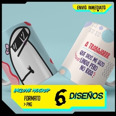 Plantillas Sublimación Tazas Flork Trabajador Vol.3