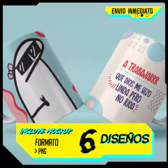 Plantillas Sublimación Tazas Flork Trabajador Vol.3